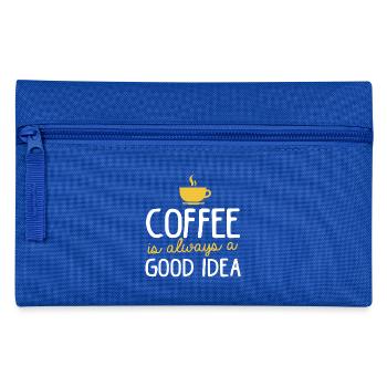 Kaffee coffee is always a good idea gute Idee - Pencil Case - royal blue - Front