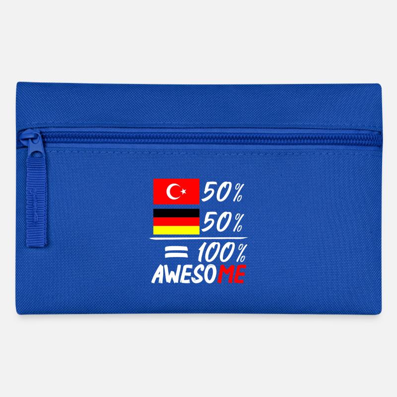 50% Türkisch 50% Deutsch - Federtasche - Royalblau