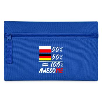 50% Polnisch 50% Deutsch - Federtasche - Royalblau - Vorne