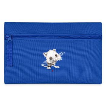 Skizzenhafte Maus - Federtasche - Royalblau - Vorne