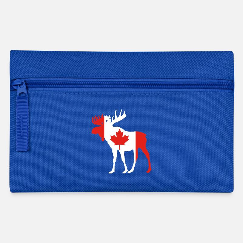 Elch Kanada - Federtasche - Royalblau