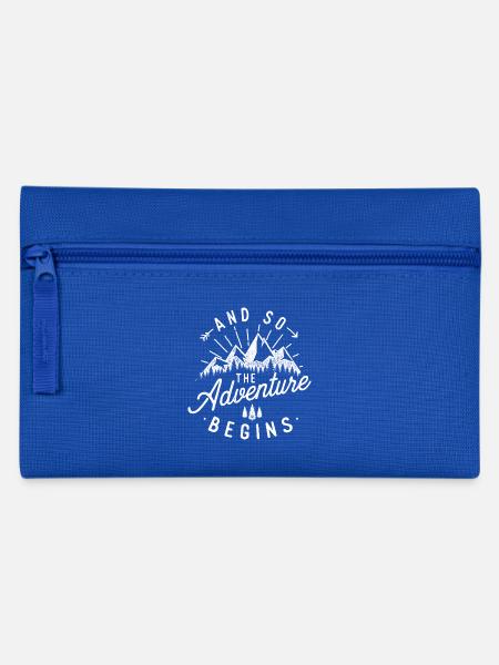And So The Adventure Begins - Camping Abenteuer - Federtasche - Royalblau