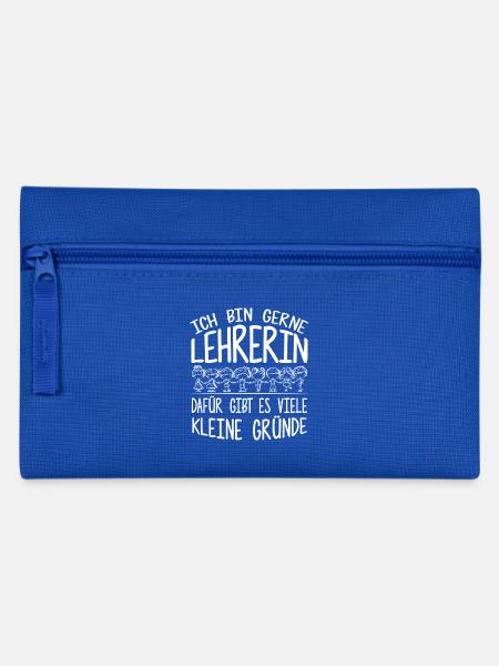 Kleine Gründe - Lehrerin - Federtasche - Royalblau