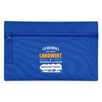 Lie never with a farmer in! - Pencil Case - royal blue - Front