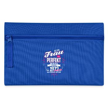 Perfekte Frau - Geboren 1972 - Federtasche - Royalblau - Vorne