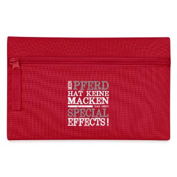 Mein Tier hat Macken Tierfreund Hund Katze Pferd - Federtasche - Rot - Vorne