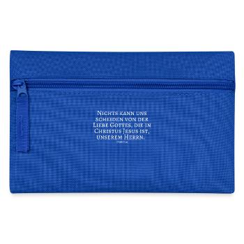 Amour, Dieu, Christ, Jésus, Seigneur, Psaume, verse - Trousse - bleu royal - Devant