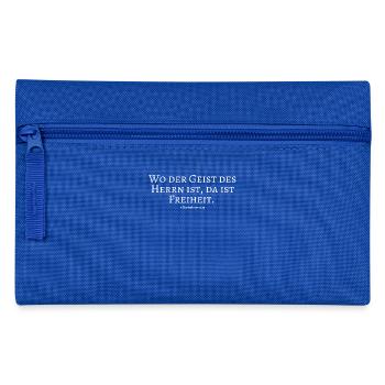 , Seigneur, Liberté, Verse biblique, Dieu, religion - Trousse - bleu royal - Devant
