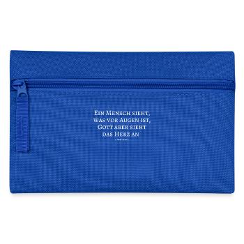 Man, Eyes, God, Heart, Bible, Jesus, Religion - Pencil Case - royal blue - Front