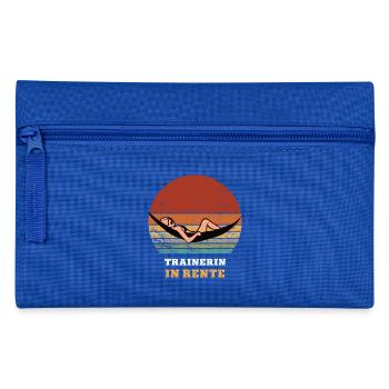 Trainerin Rente Ruhestand Rentnerin Rentnerin - Federtasche - Royalblau - Vorne
