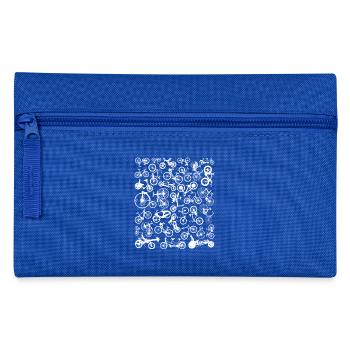 Fahrrad muster rad - Federtasche - Royalblau - Vorne