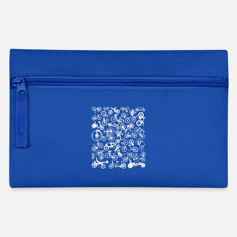 Fahrrad muster rad - Federtasche - Royalblau