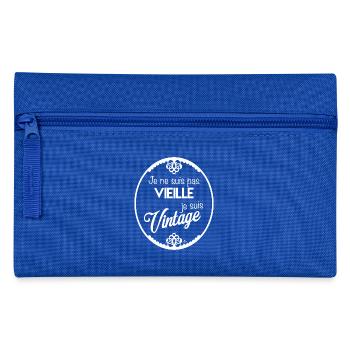Je ne suis pas vieille (blanc) - Trousse - bleu royal - Devant