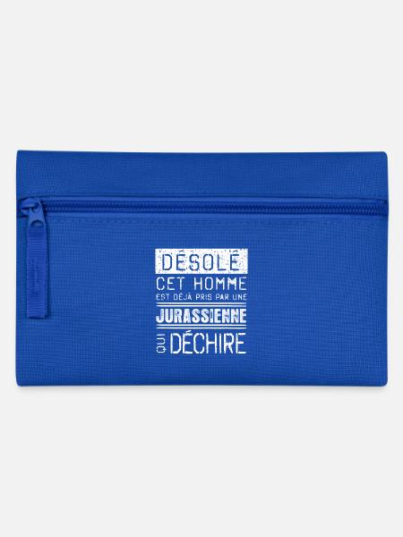 désolé c'est homme est pris par une jurassienne - Trousse - bleu royal