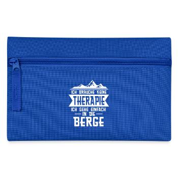 Ich brauche keine Therapie, Ich gehe in die Berge - Federtasche - Royalblau - Vorne