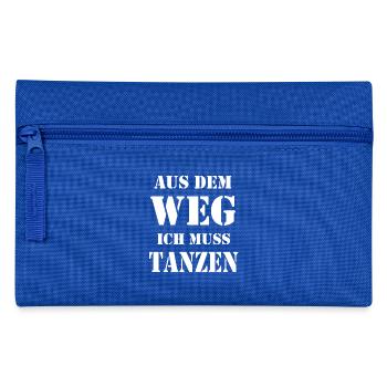 Aus dem weg ich muss tanzen - Federtasche - Royalblau - Vorne