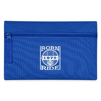 born ride geburtstag biker geschenk fahrrad 1975 - Federtasche - Royalblau - Vorne