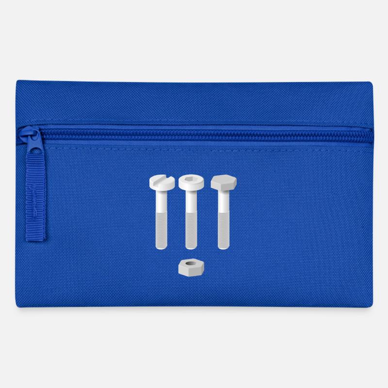 Schrauben und Mutter - Federtasche - Royalblau