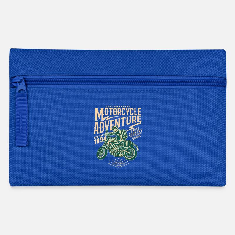 Motorcycle Adventure - Federtasche - Royalblau