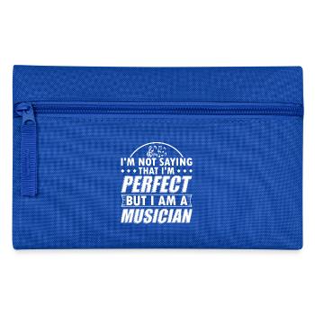 Funny Musician Music Shirt Not Perfect - Federtasche - Royalblau - Vorne