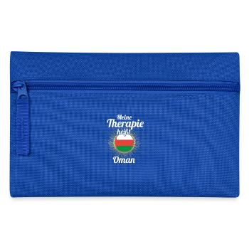 Meine Therapie ist Heimat Oman - Federtasche - Royalblau - Vorne