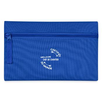 Meilleure Chef de chantier cadeau noël - Trousse - bleu royal - Devant