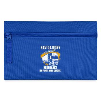 LKW-Fahrer Shirt · Lastwagen · LKW · Fahrer - Federtasche - Royalblau - Vorne