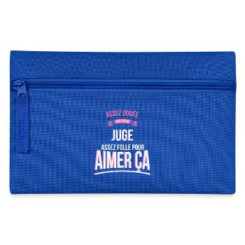 Juge douée folle cadeau femme - Trousse - bleu royal - Devant