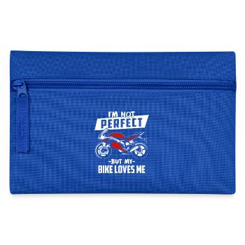 Motorrad Shirt · Superbike · Biker · liebt mich - Federtasche - Royalblau - Vorne