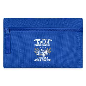 Tractor Shirt · Agriculture · Two Eggs Plan - Pencil Case - royal blue - Front