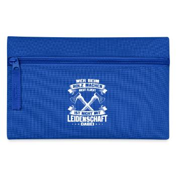 Passion for making wood - Pencil Case - royal blue - Front