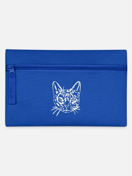 Katze, Mieze, Miezekatze, Geschenk, Geschenkidee - Federtasche - Royalblau