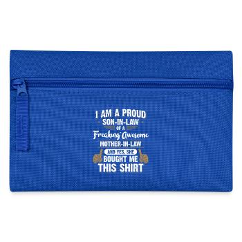 Proud Son-in-Law of an awesome mother-in-law - Pencil Case - royal blue - Front