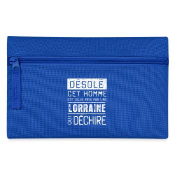 Désolé cet homme est pris par une LORRAINE - Trousse - bleu royal - Devant