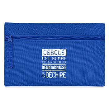 Désolé cet homme est pris par une REUNIONNAISE - Trousse - bleu royal - Devant