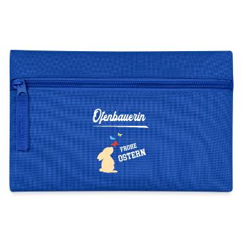 Ofenbauerin Ostern Ofenbau Oster Outfit Meisterin - Federtasche - Royalblau - Vorne