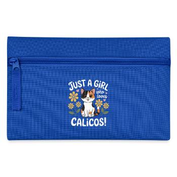 Loves Calico Cat Lover - Pencil Case - royal blue - Front