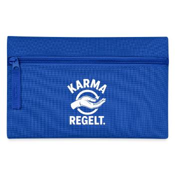 Karma regelt – ganz von selbst - Federtasche - Royalblau - Vorne