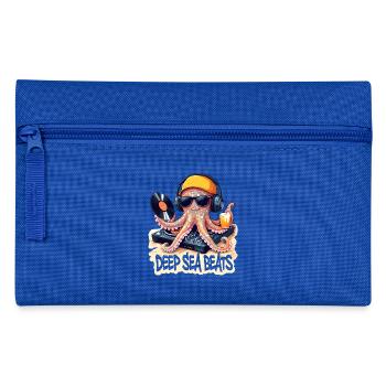 Rythmes des profondeurs marines – DJ Pieuvre 🐙 - Trousse - bleu royal - Devant