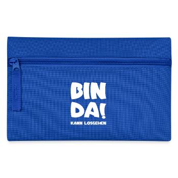 Bin da - Kann losgehen - Federtasche - Royalblau - Vorne