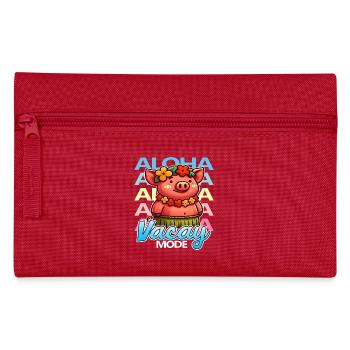 Aloha Vacay Pig - Pencil Case - red - Front