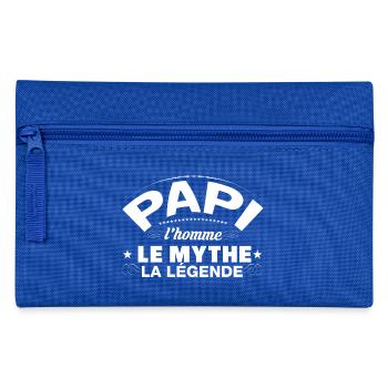 "Papi l'homme le mythe la légende" - Trousse - bleu royal - Devant
