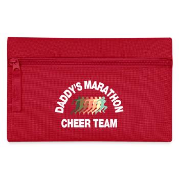 dad's marathon cheer team - Pencil Case - red - Front
