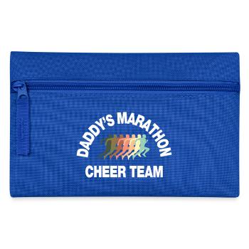 dad's marathon cheer team - Pencil Case - royal blue - Front