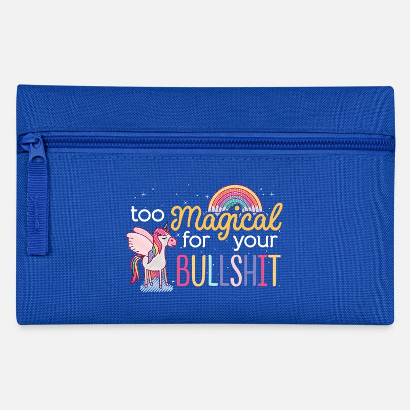 Einhorn TOO MAGICAL FOR YOUR BULLSHIT spruch - Federtasche - Royalblau