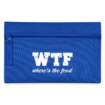 WTF where is the food - Pencil Case - royal blue - Front