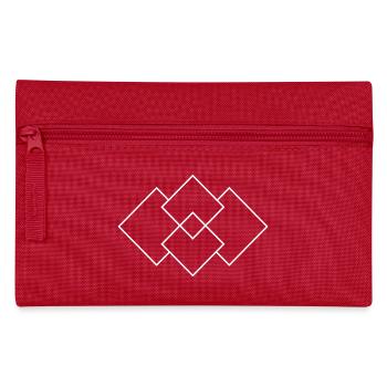 Squares white - Pencil Case - red - Front