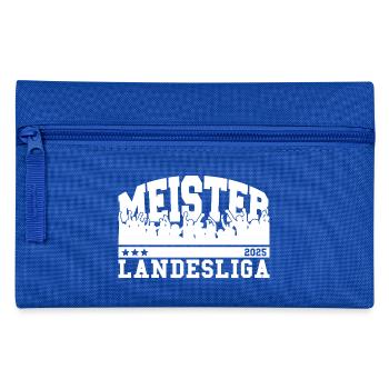 Meister Landesliga 2025 Aufstieg Fußball Handball - Federtasche - Royalblau - Vorne