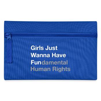 Girls just wanna have fundamental human rights - Pencil Case - royal blue - Front