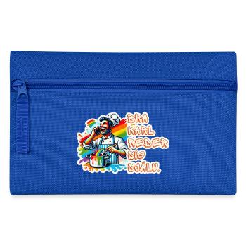 Good man takes care of himself - cooking joy - Pencil Case - royal blue - Front